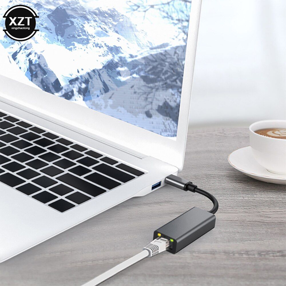 USB Type C Ethernet Adapter Network Card USB Type-C To RJ45 1000Mbps Internet