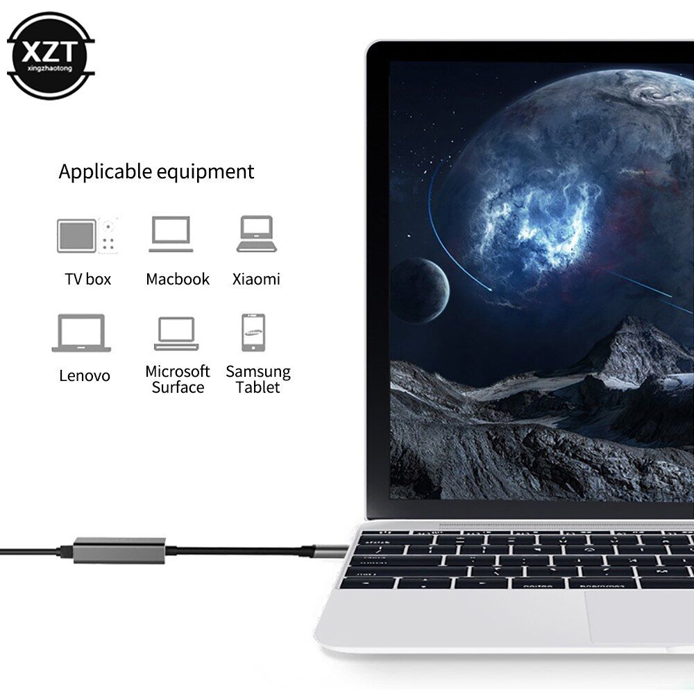 USB Type C Ethernet Adapter Network Card USB Type-C To RJ45 1000Mbps Internet