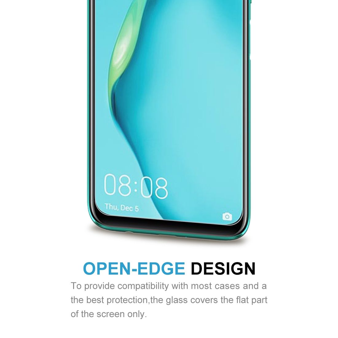 For Huawei Nova 7i 0.26mm 9H Surface Hardness 2.5D Explosion-proof Tempered Glass Non-full Screen Film