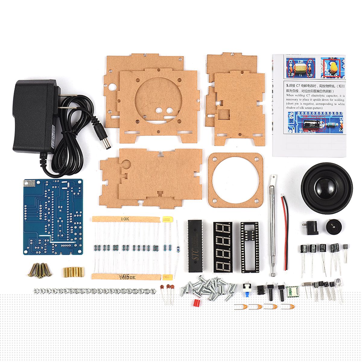 LED Digital FM Radio DIY Kit SCM FM Radio Module Soldering