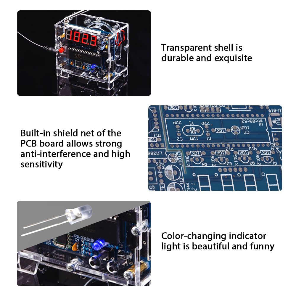 LED Digital FM Radio DIY Kit SCM FM Radio Module Soldering