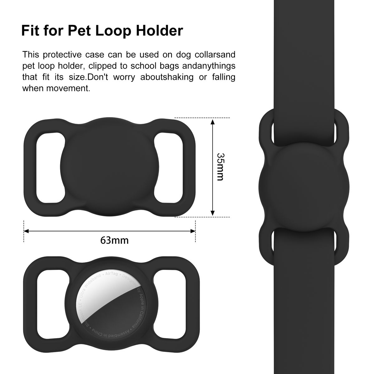 Silicone Protective Case For Airtag Pets Dog Collar Shockproof Cat Pet Compatible With Airtags Pet Dog Cat Collar