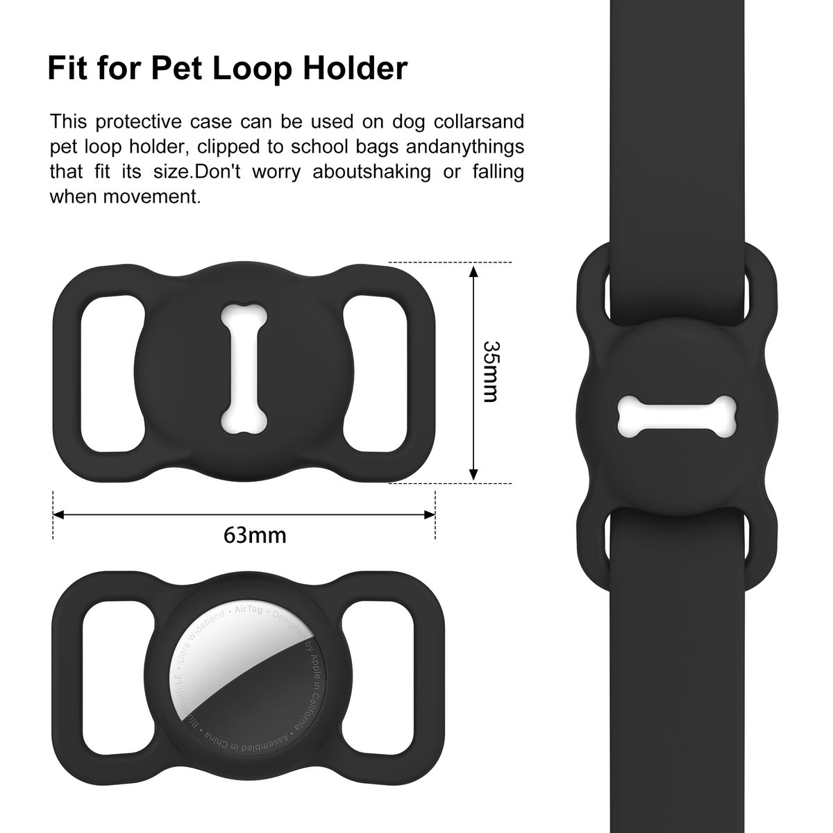 Silicone Protective Case For Airtag Pets Dog Collar Shockproof Cat Pet Compatible With Airtags Pet Dog Cat Collar