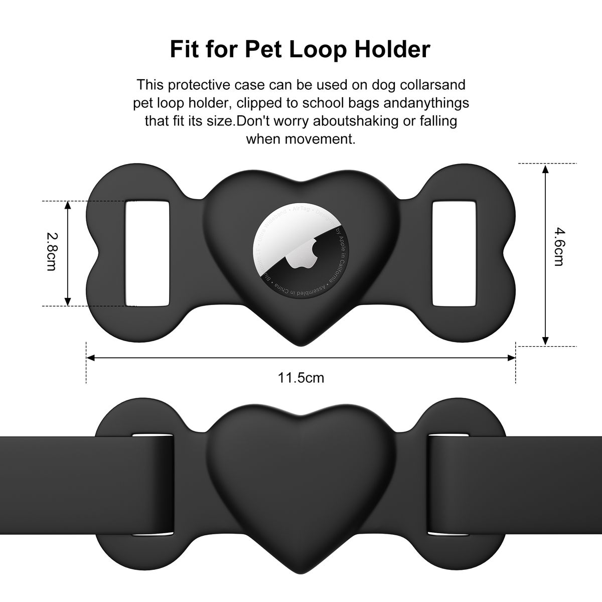 Silicone Protective Case For Airtag Pets Dog Collar Shockproof Cat Pet Compatible With Airtags Pet Dog Cat Collar