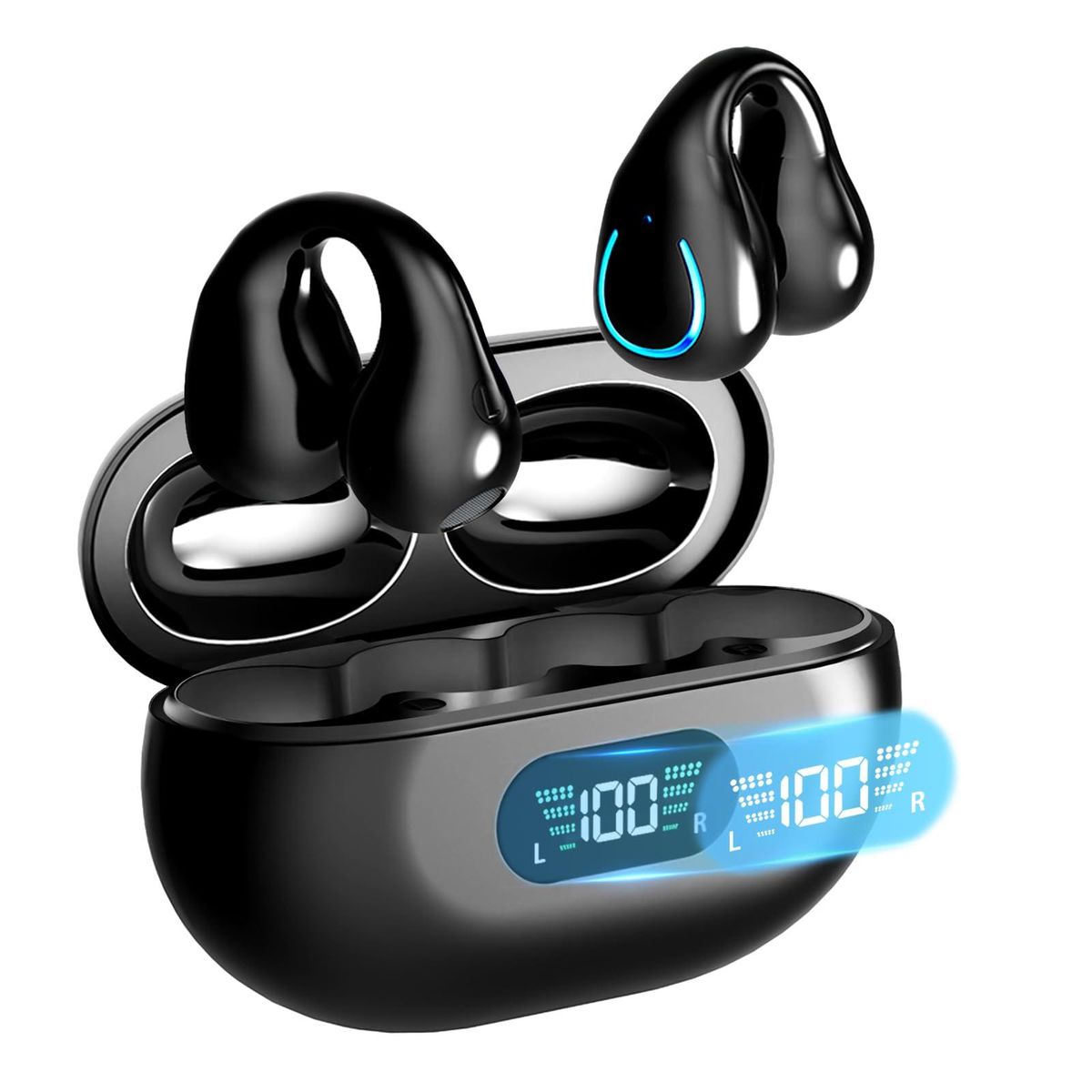 Open Ear Clip Headphones, Wireless Earbuds Bluetooth 5.3