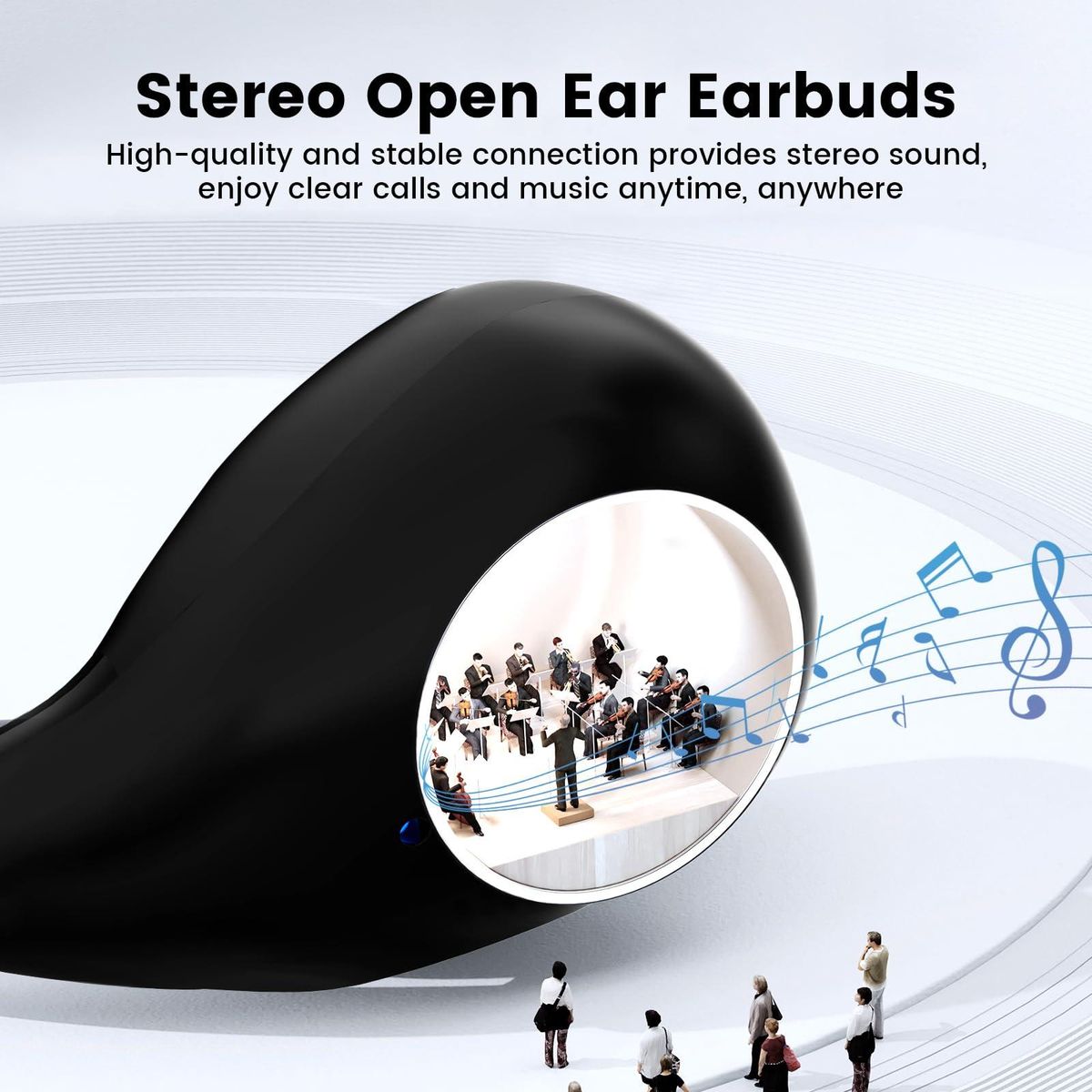 Open Ear Clip Headphones, Wireless Earbuds Bluetooth 5.3