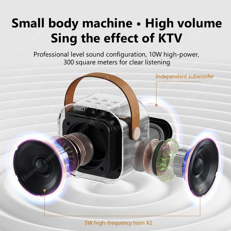 Mini Home KTV Bluetooth Speaker with  Karaoke Microphone