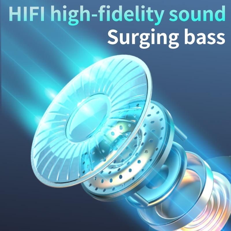 High Quality S20 Black Bluetooth Stereo Earphone LED Display Touch Earphone