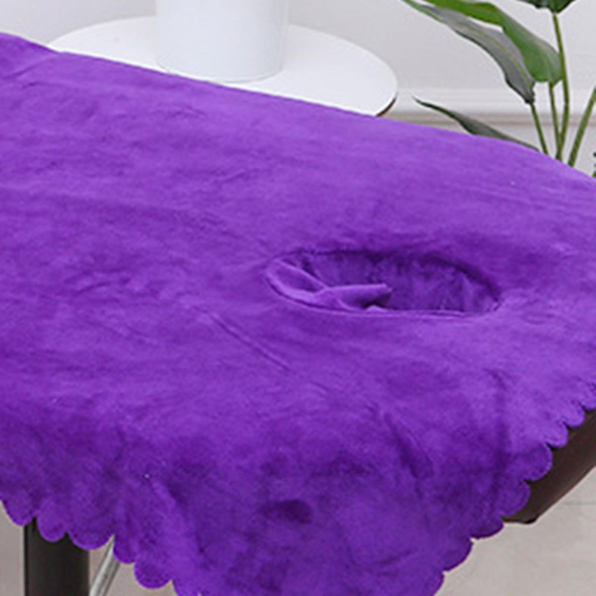 Massage Table Sheet Covers With  Breath Hole Soft For Beauty Purple