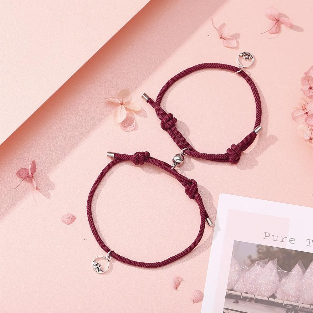 2Pcs Couple Magnet Attract Lover Bracelet Gift for Men Women