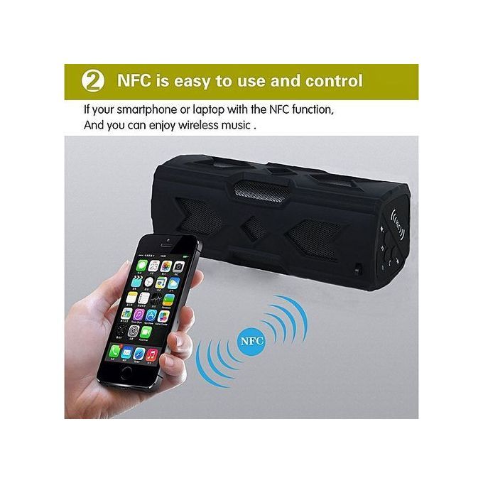 Portable Outdoor Sport Boombox Wireless Bluetooth Speaker(Black) HT-S