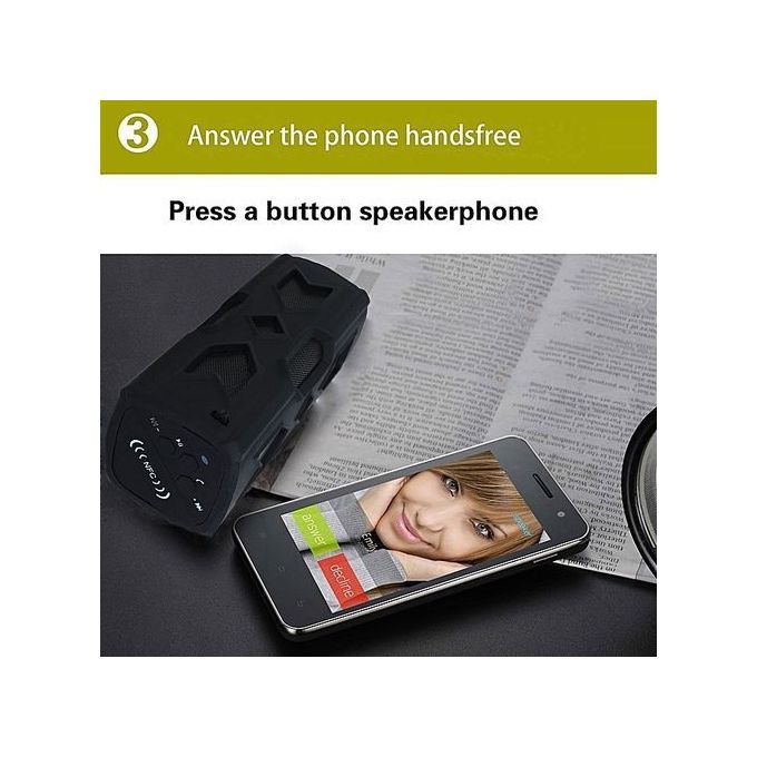 Portable Outdoor Sport Boombox Wireless Bluetooth Speaker(Black) HT-S
