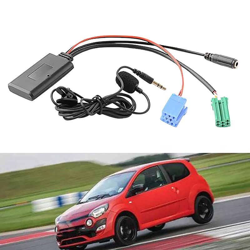 Car Bluetooth 5.0 Aux Cable Microphone Handsfree Mobile Phone Free Calling Adapter For Renault 2005-2011
