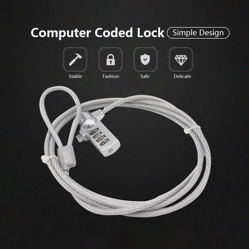 Laptop Coded Lock Intelligent Anti-theft Security Lock 1.2m