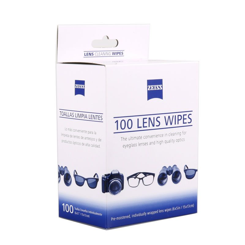 100 Counts Zeiss Eye Glasses Cleaning Wipes Pre Moistened