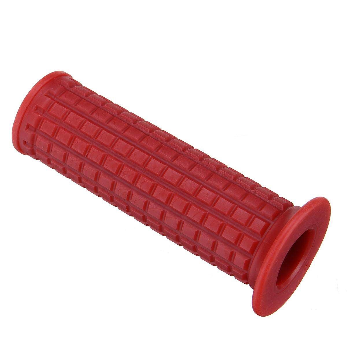 Pair 7/8" Motorcycle Handlebar Hand Grips Motorbike Dirt Bike 22mm Handle Bar (Dull Red) Dark Red 22 / 24mm