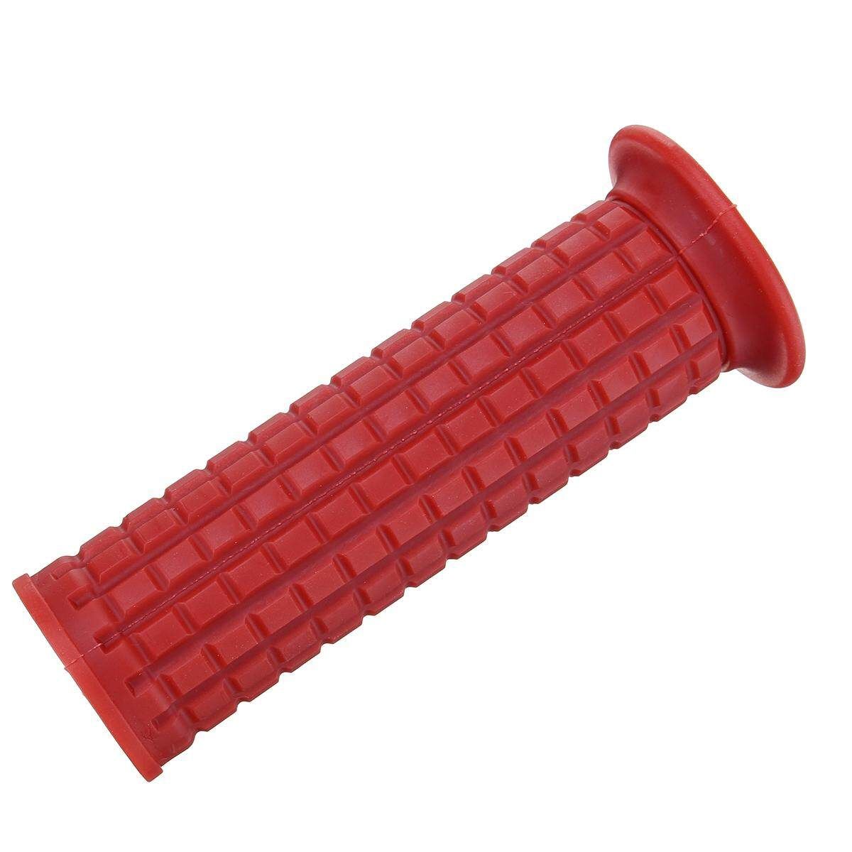 Pair 7/8" Motorcycle Handlebar Hand Grips Motorbike Dirt Bike 22mm Handle Bar (Dull Red) Dark Red 22 / 24mm