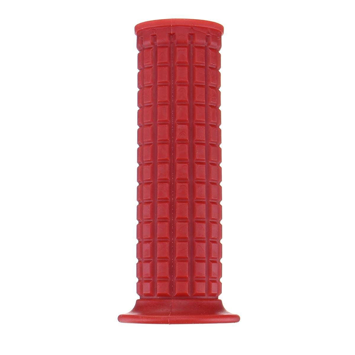 Pair 7/8" Motorcycle Handlebar Hand Grips Motorbike Dirt Bike 22mm Handle Bar (Dull Red) Dark Red 22 / 24mm