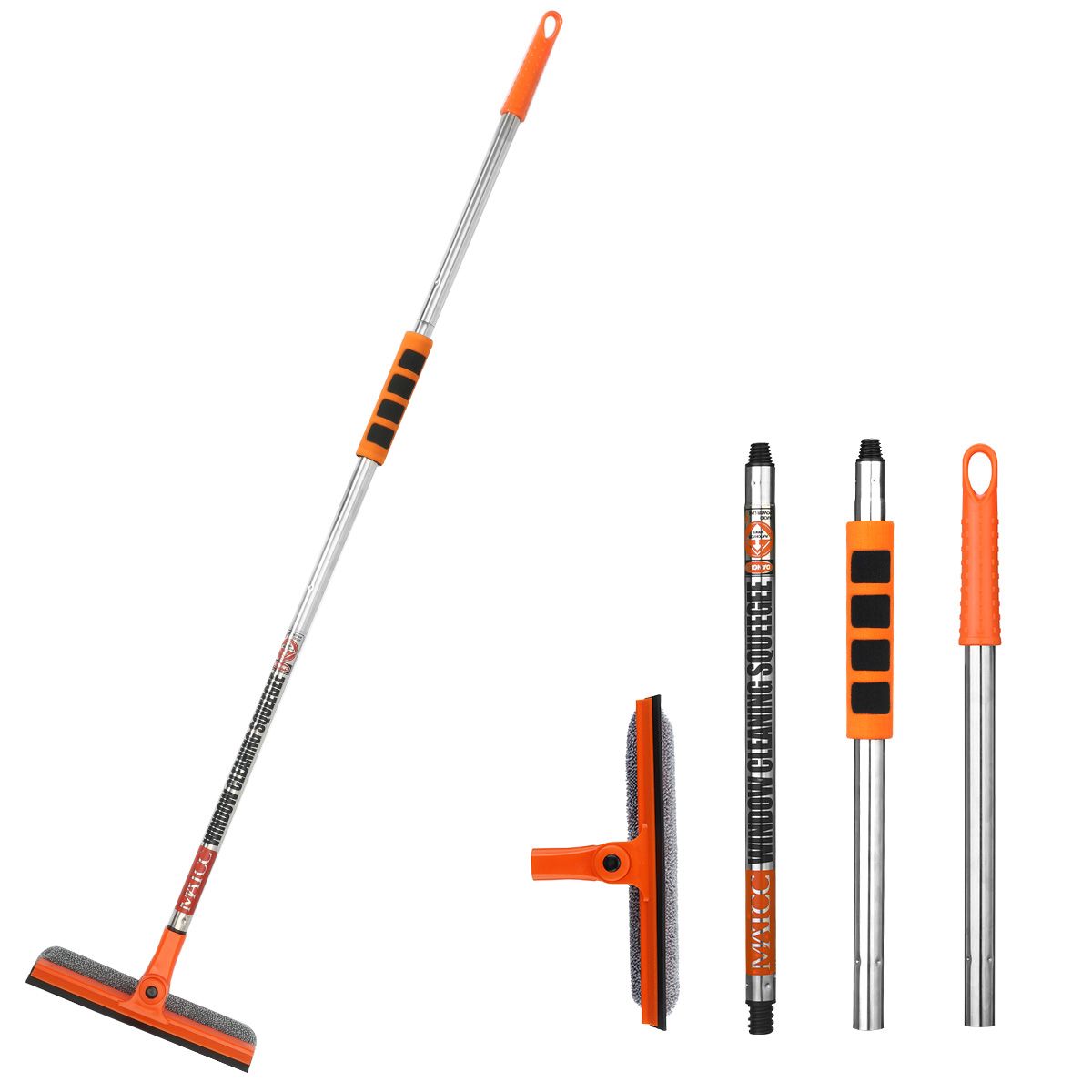 MATCC 115cm Window Cleaning Squeegee EVA Mop Cover Sponge Rotatable Brush Head Household GlCleaning Tools Accessories