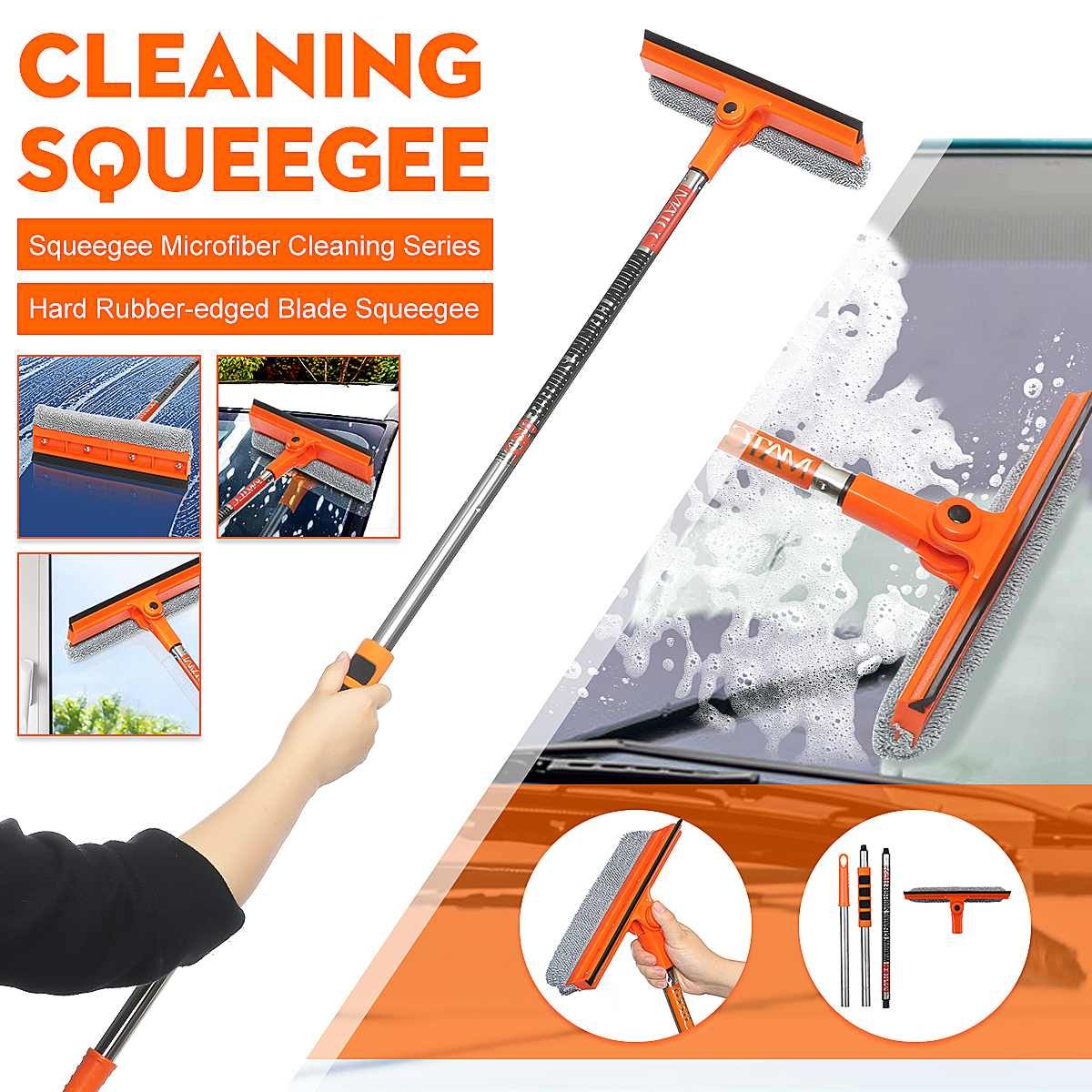 MATCC 115cm Window Cleaning Squeegee EVA Mop Cover Sponge Rotatable Brush Head Household GlCleaning Tools Accessories