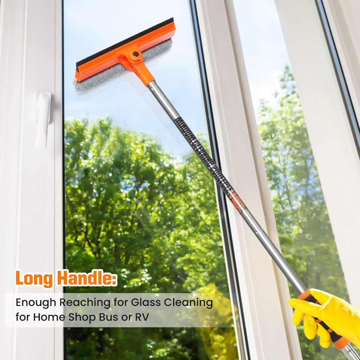 MATCC 115cm Window Cleaning Squeegee EVA Mop Cover Sponge Rotatable Brush Head Household GlCleaning Tools Accessories