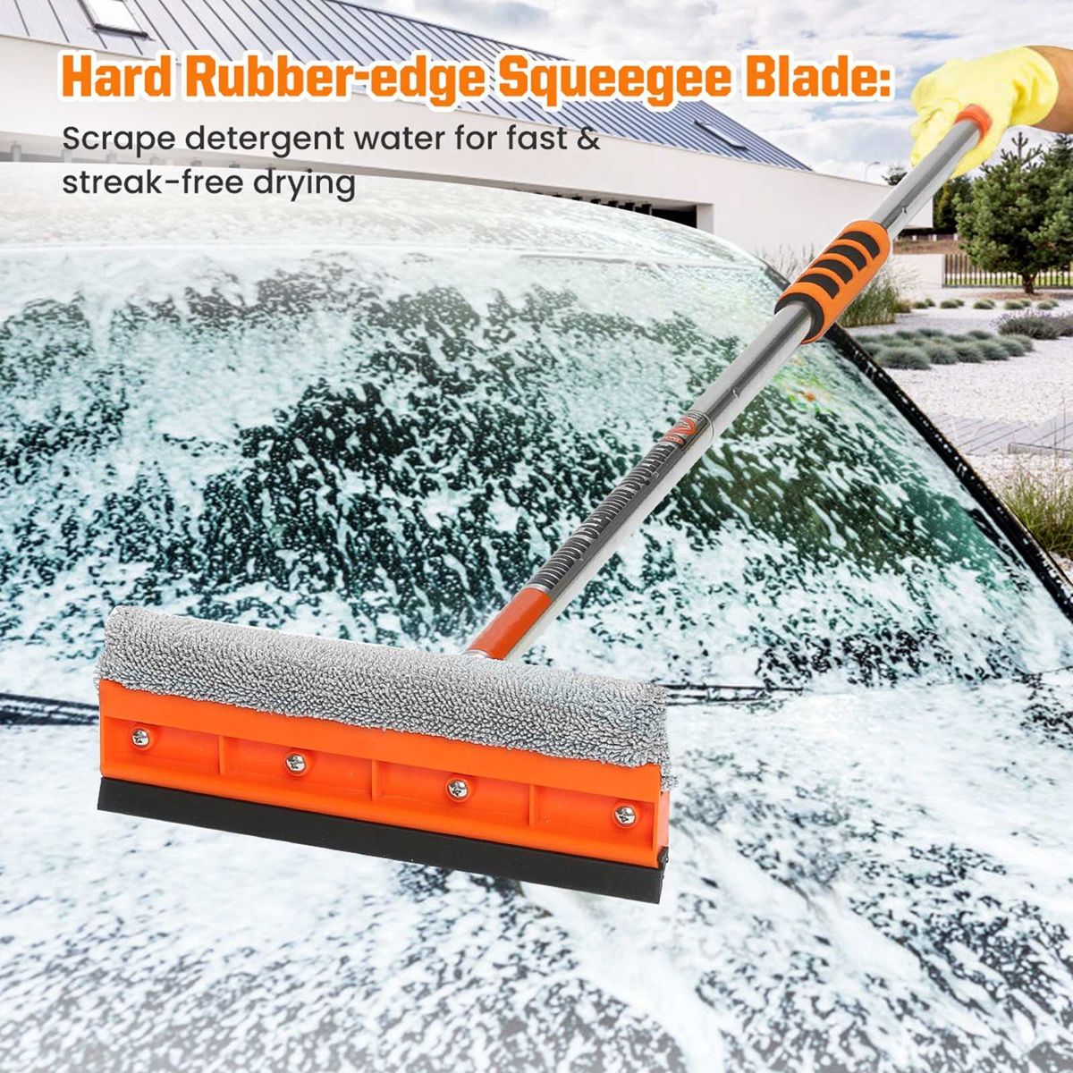 MATCC 115cm Window Cleaning Squeegee EVA Mop Cover Sponge Rotatable Brush Head Household GlCleaning Tools Accessories