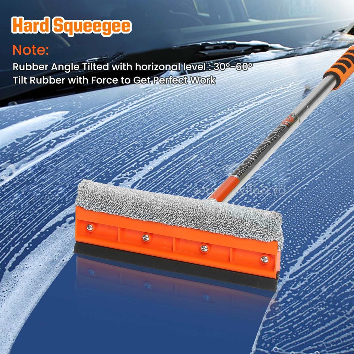 MATCC 115cm Window Cleaning Squeegee EVA Mop Cover Sponge Rotatable Brush Head Household GlCleaning Tools Accessories