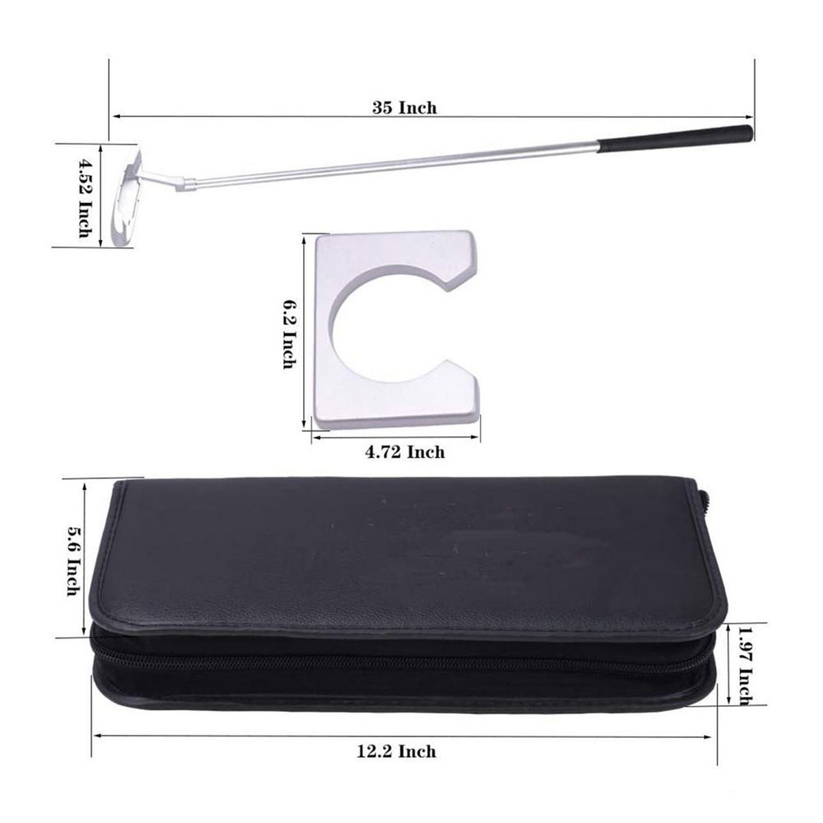 Portable Golf Putter Set Practice Training Alloy Left And Right