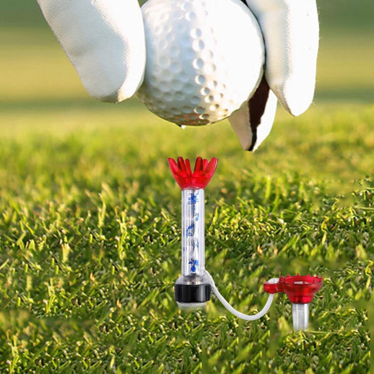80mm  Golf -Prongs Ball Holder Training Red