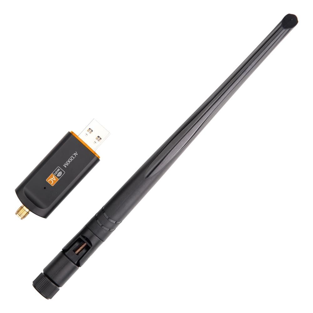 Wireless WiFi USB Adapter AC 1200Mbps Black