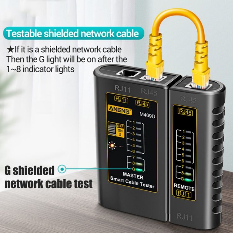 ANENG 2PCS Network Cable Tester, Multicolor Delivery