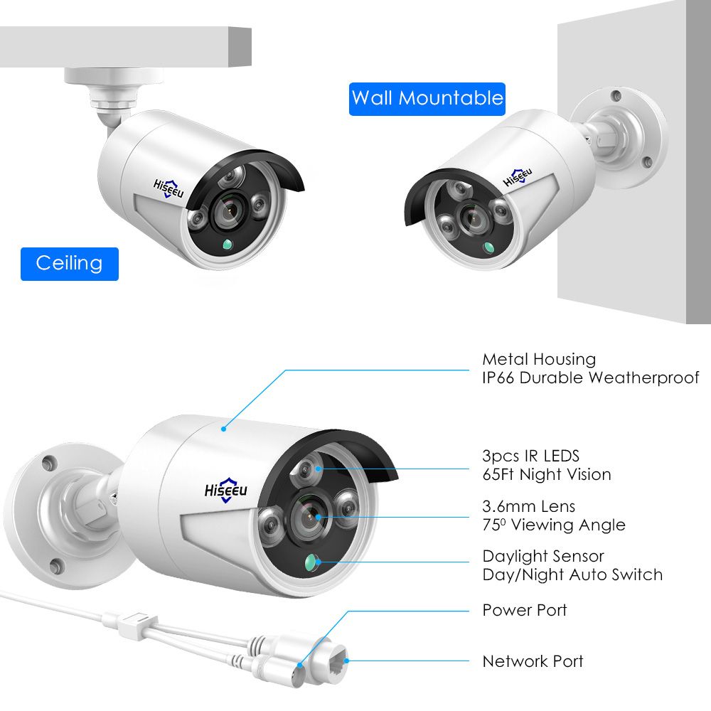 5MP Super High Definition POE Security Camera With Audio
