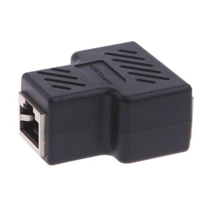 1 To 2 LAN Ethernet Network Extender Adapter Plug Splitter-