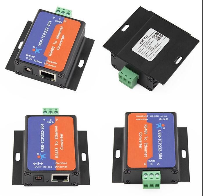 USR-TCP232-304 Serial RS485 To TCP/IP Ethernet Server Converter Module With Built-in Webpage DHCP/DNS Supported