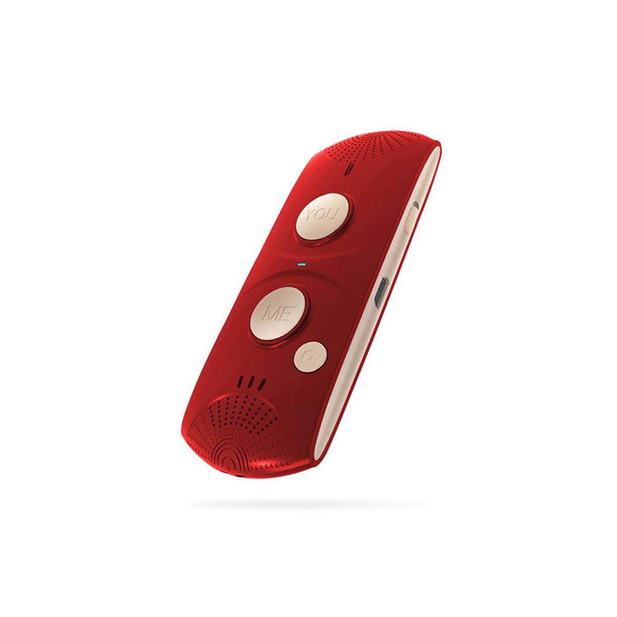Smart Voice Translator Pocket Handy Bluetooth Real Time Translation 28 Languages Red (red)