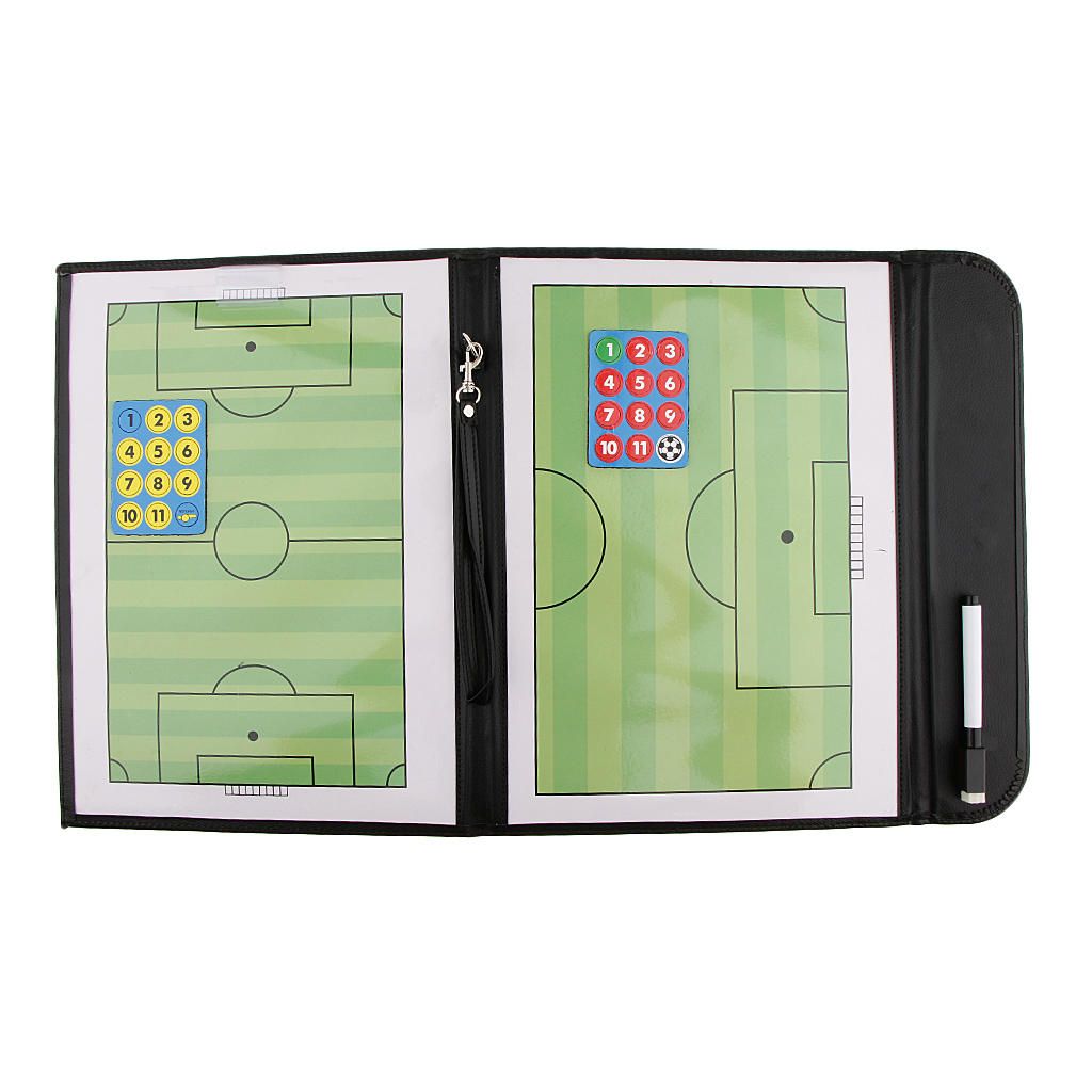 Portable A4 Leather Football Magnet Tactics Coaches Boards With