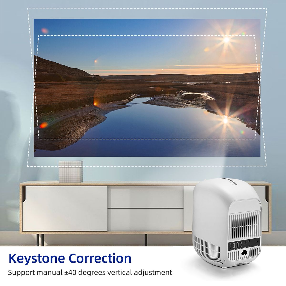 Projector D3000 Full HD Video Projector Support 1080P USB