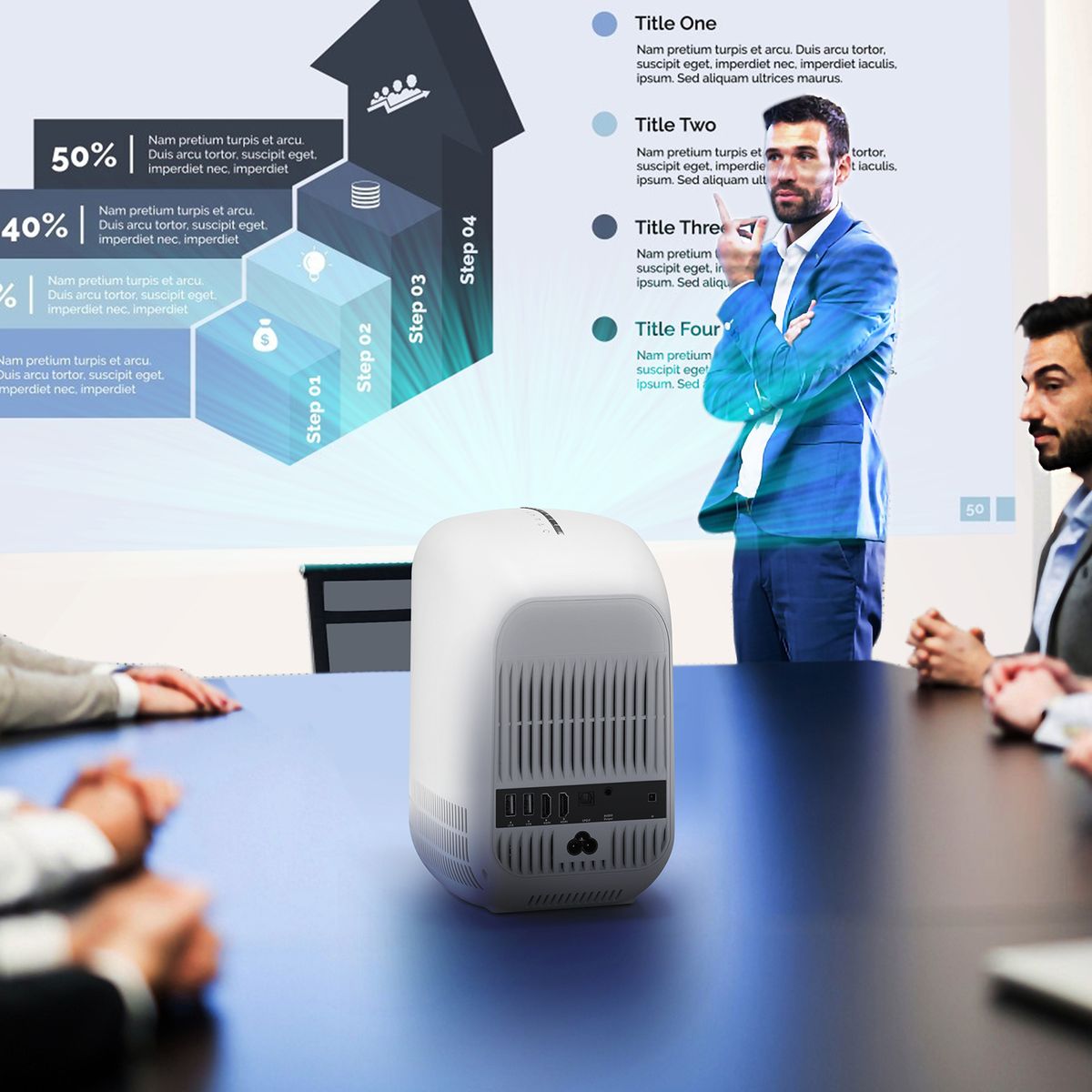 Projector D3000 Full HD Video Projector Support 1080P USB