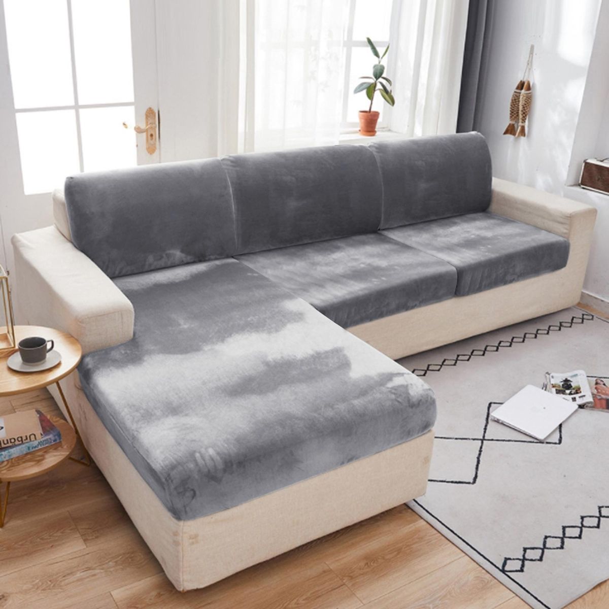 Silver Fox Velvet Couch Cover Cushion Cover All-inclusive Couch Cover Stretch Single Double Combination Couch Hat