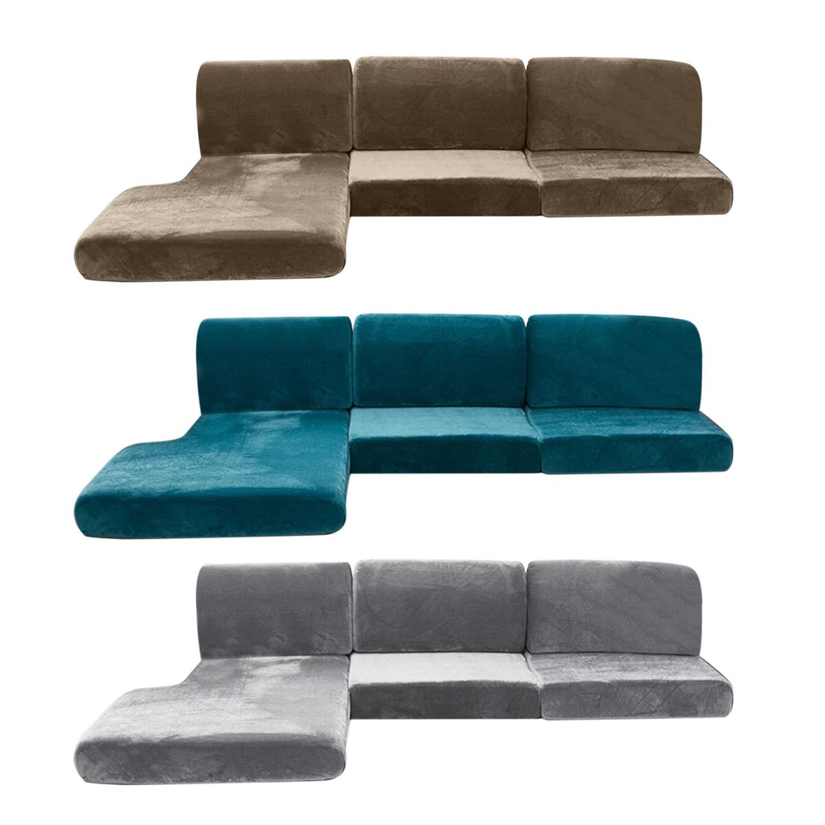 Silver Fox Velvet Couch Cover Cushion Cover All-inclusive Couch Cover Stretch Single Double Combination Couch Hat