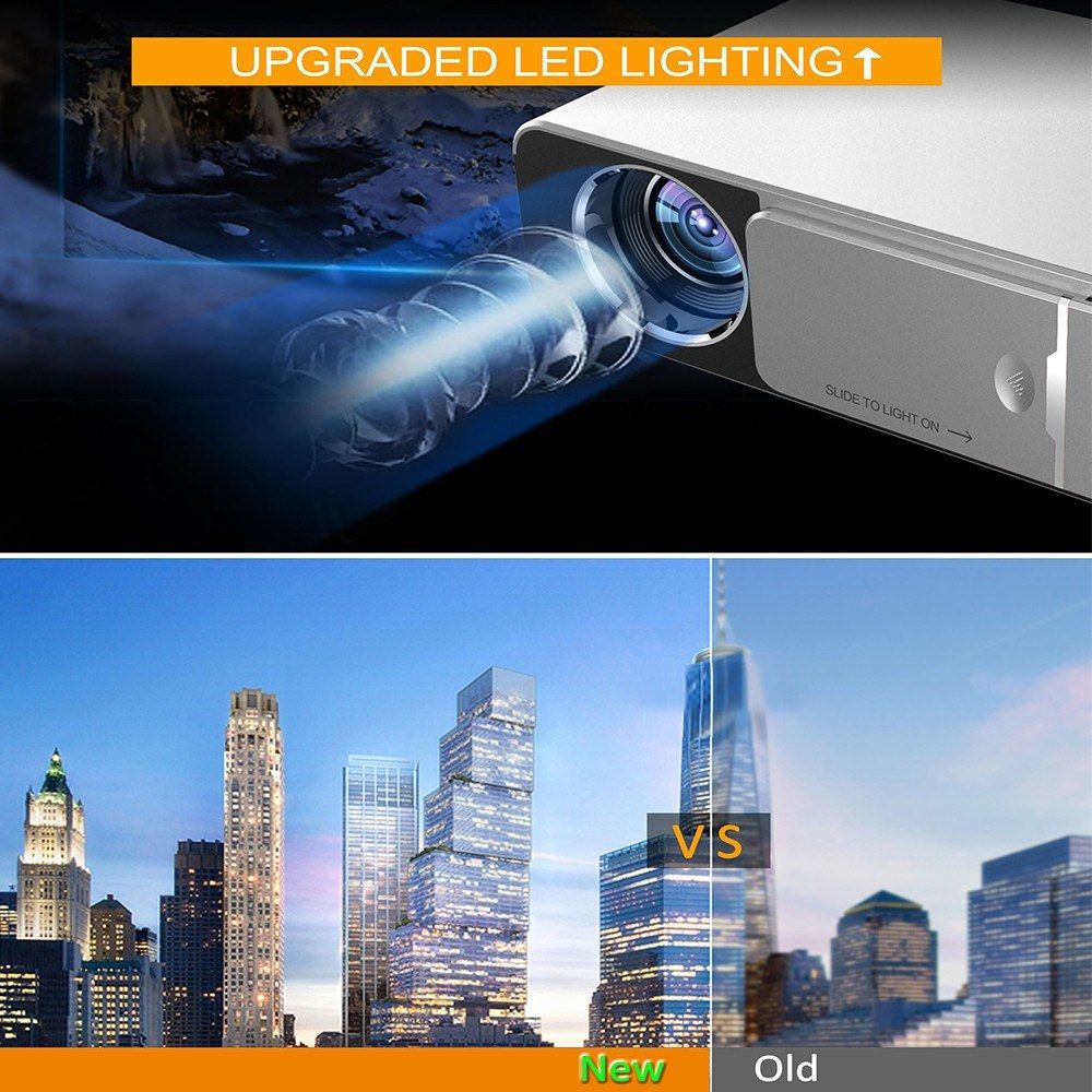 LCD T6 Smart Wifi Projector Support 1080p HD LED Portable