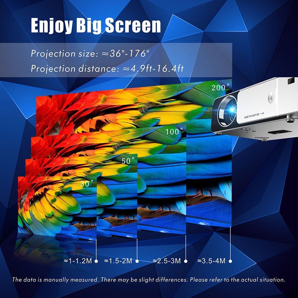 LCD T6 Smart Wifi Projector Support 1080p HD LED Portable
