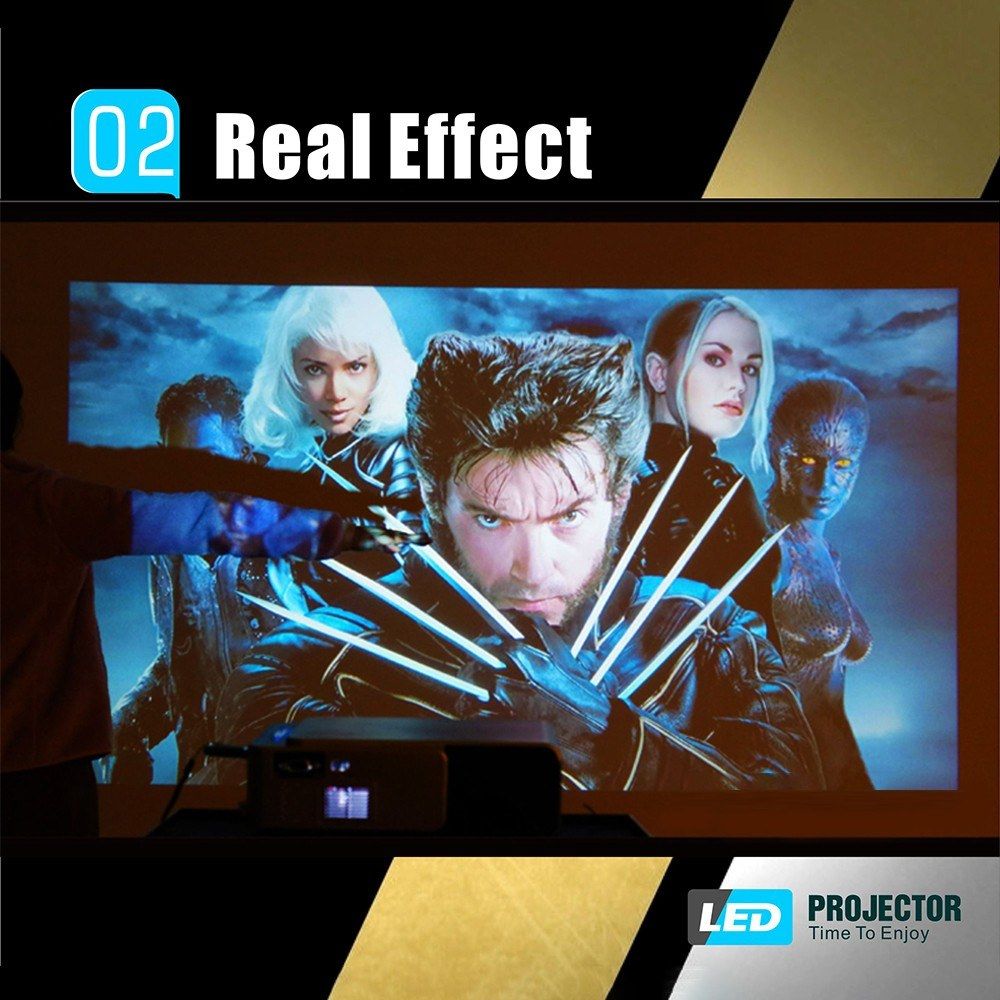 LCD T6 Smart Wifi Projector Support 1080p HD LED Portable