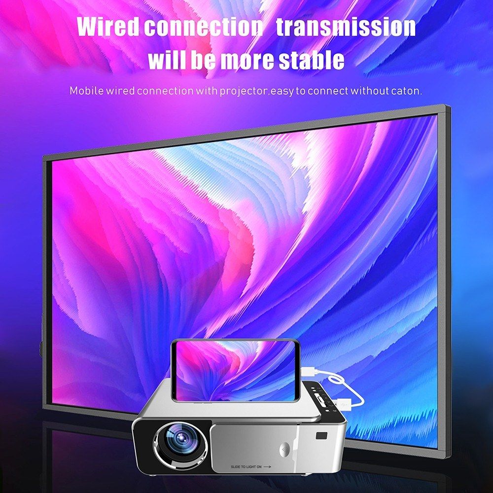 LCD T6 Smart Wifi Projector Support 1080p HD LED Portable