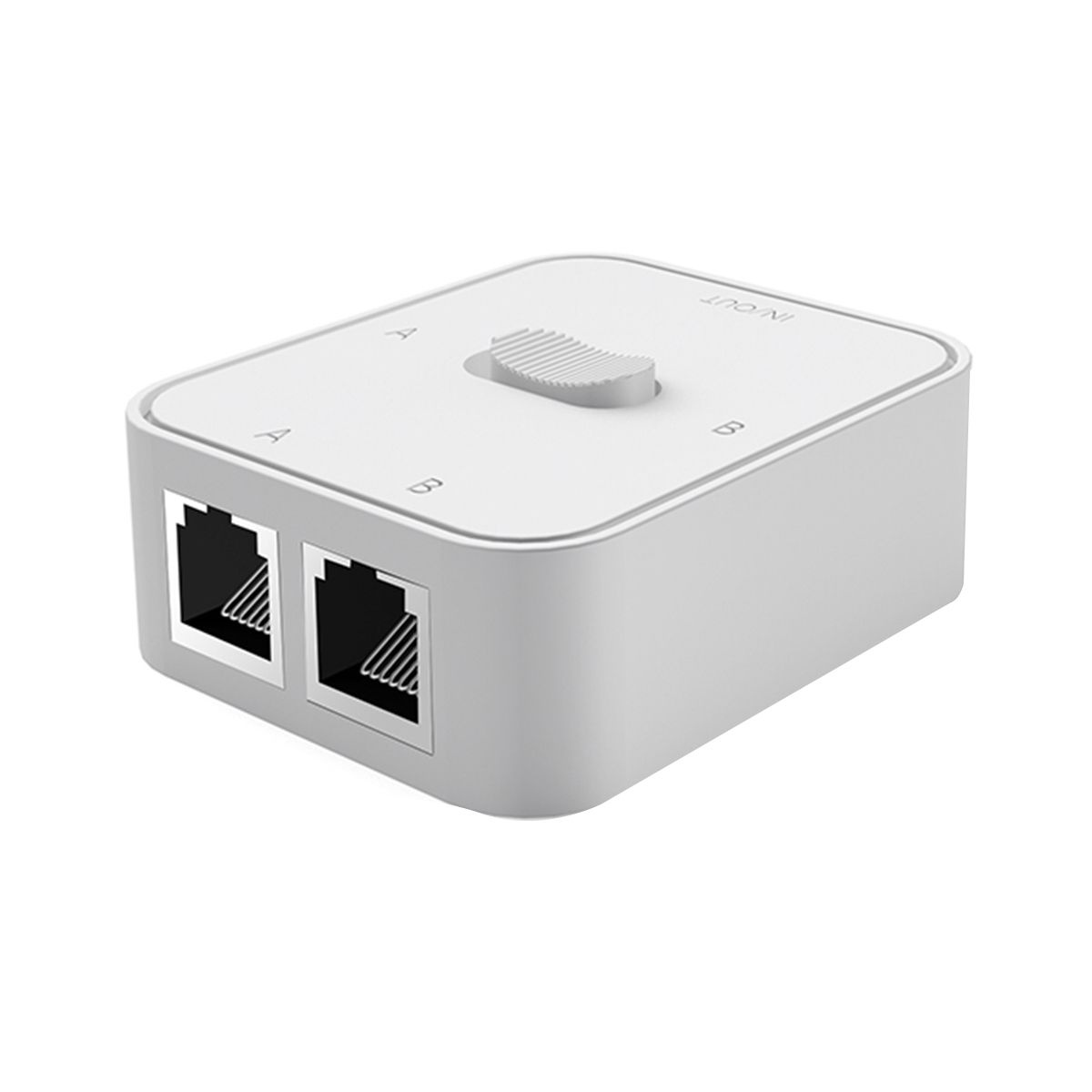 2 Port Gigabit Network Switch RJ45 Switch Network Splitter-White