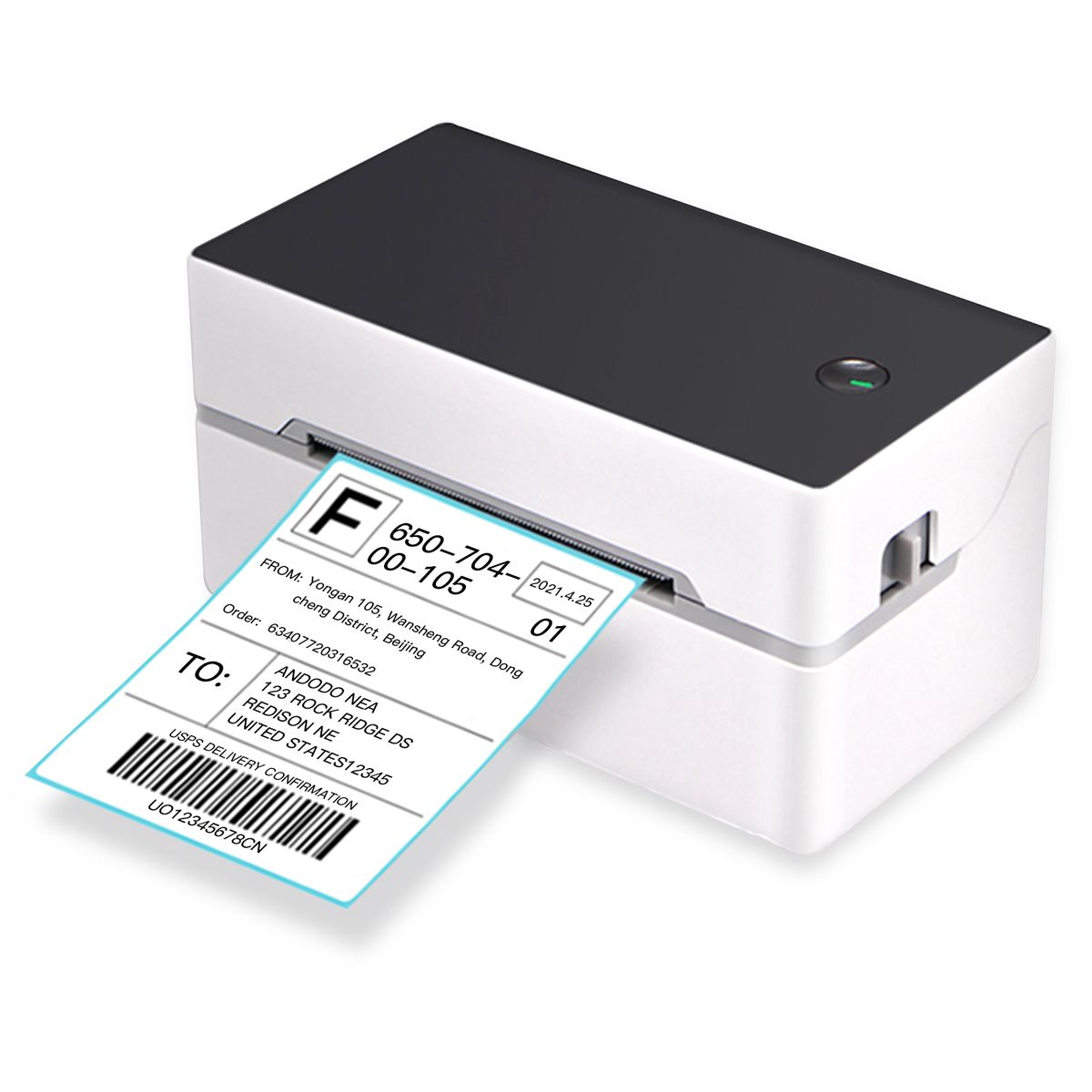 Desktop Label Printer High Speed USB Direct Thermal Printer