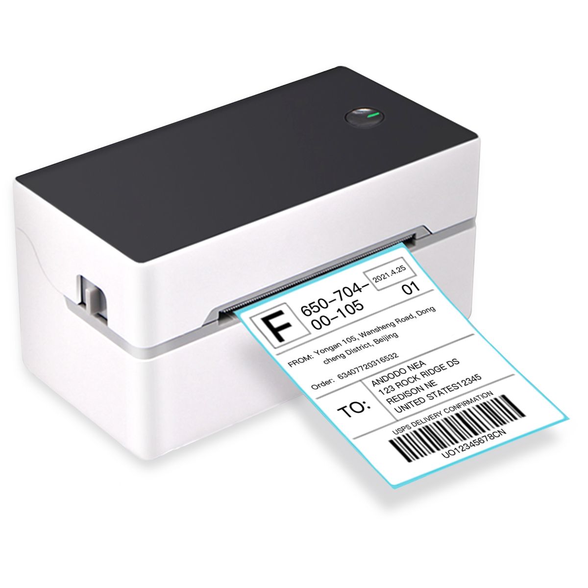 Desktop Label Printer High Speed USB Direct Thermal Printer