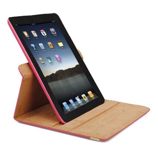 Stylish Duluxe 360°Rotating PU Leather Case Cover W/ Smart Stand For Ipad 2 3 4 Pink