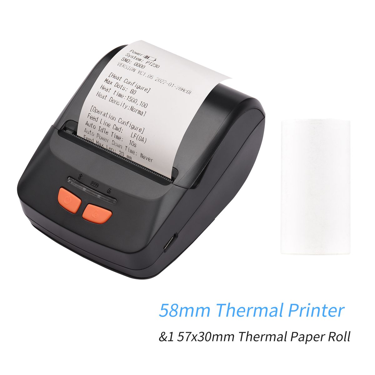 Receipt Printer Portable 58mm Mobile Thermal Printer