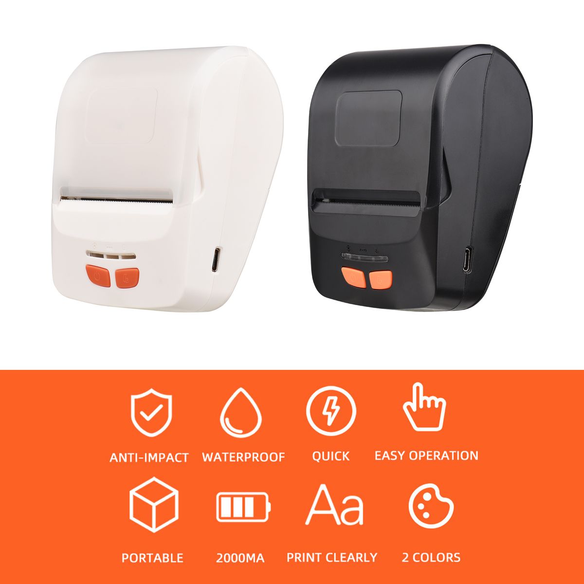 Receipt Printer Portable 58mm Mobile Thermal Printer